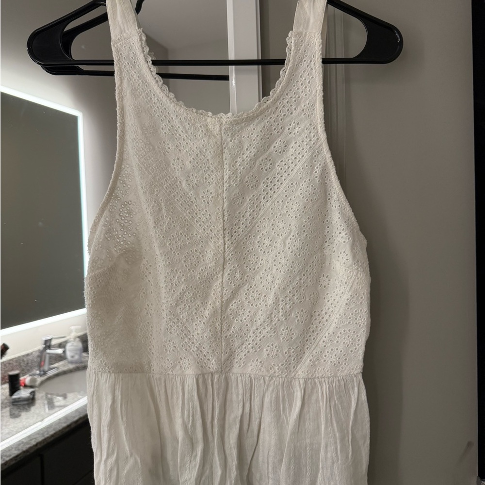 American Eagle Outfitters Cream Eyelet Top